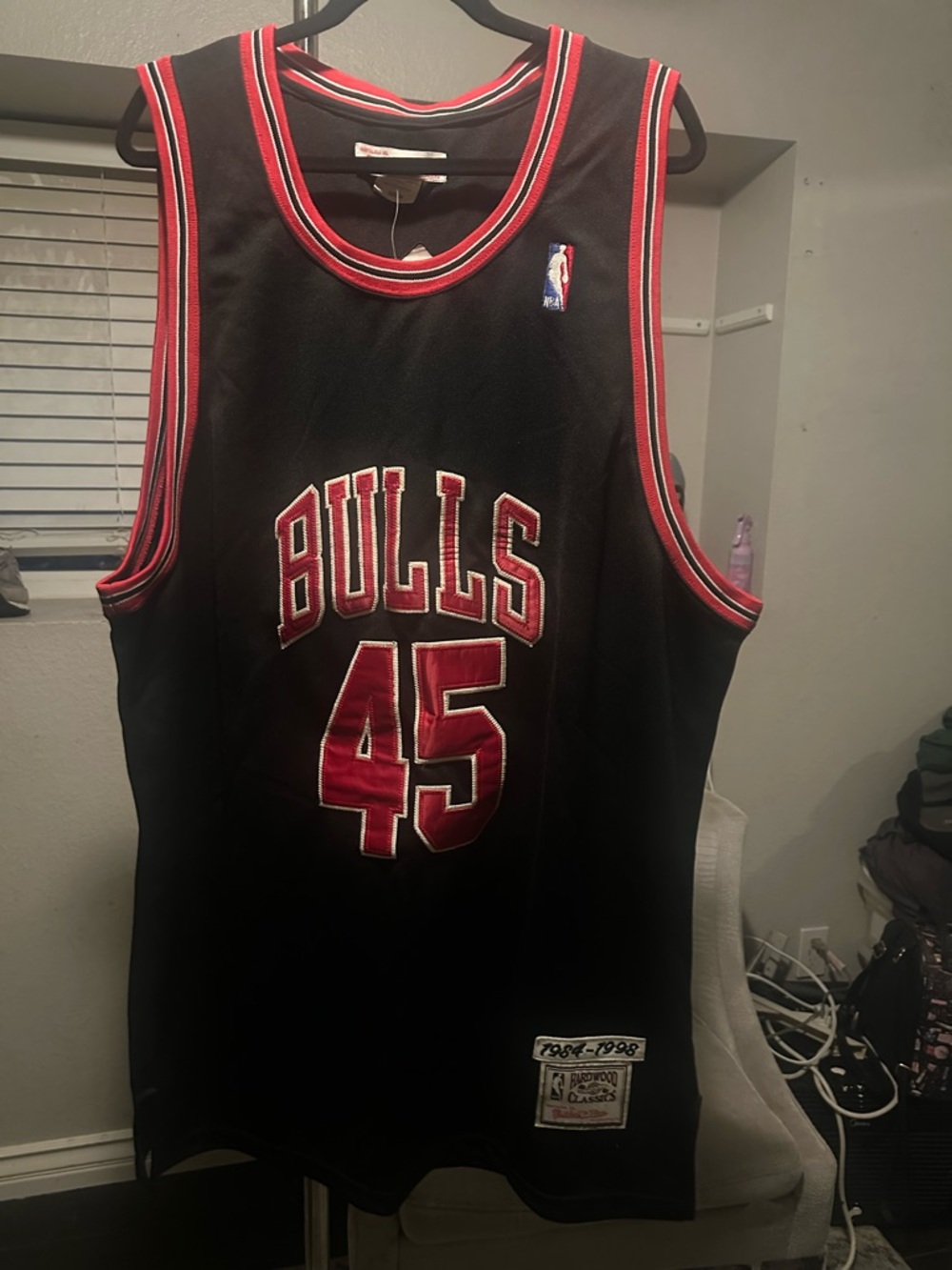 Mitchell & Ness Chicago Bulls Black & Red #45 Jersey